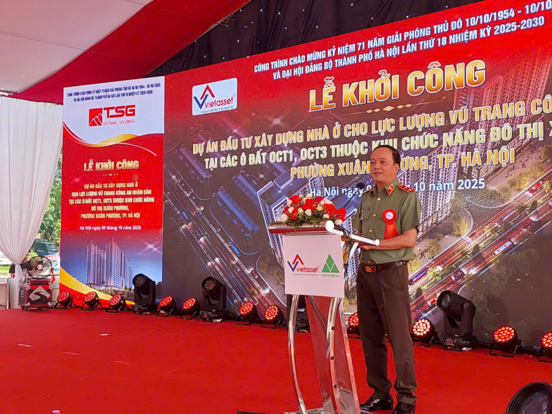 Groundbreaking Ceremony for Residential Construction Project for Ministry of Public Security Officers at Xuan Phuong Urban Area